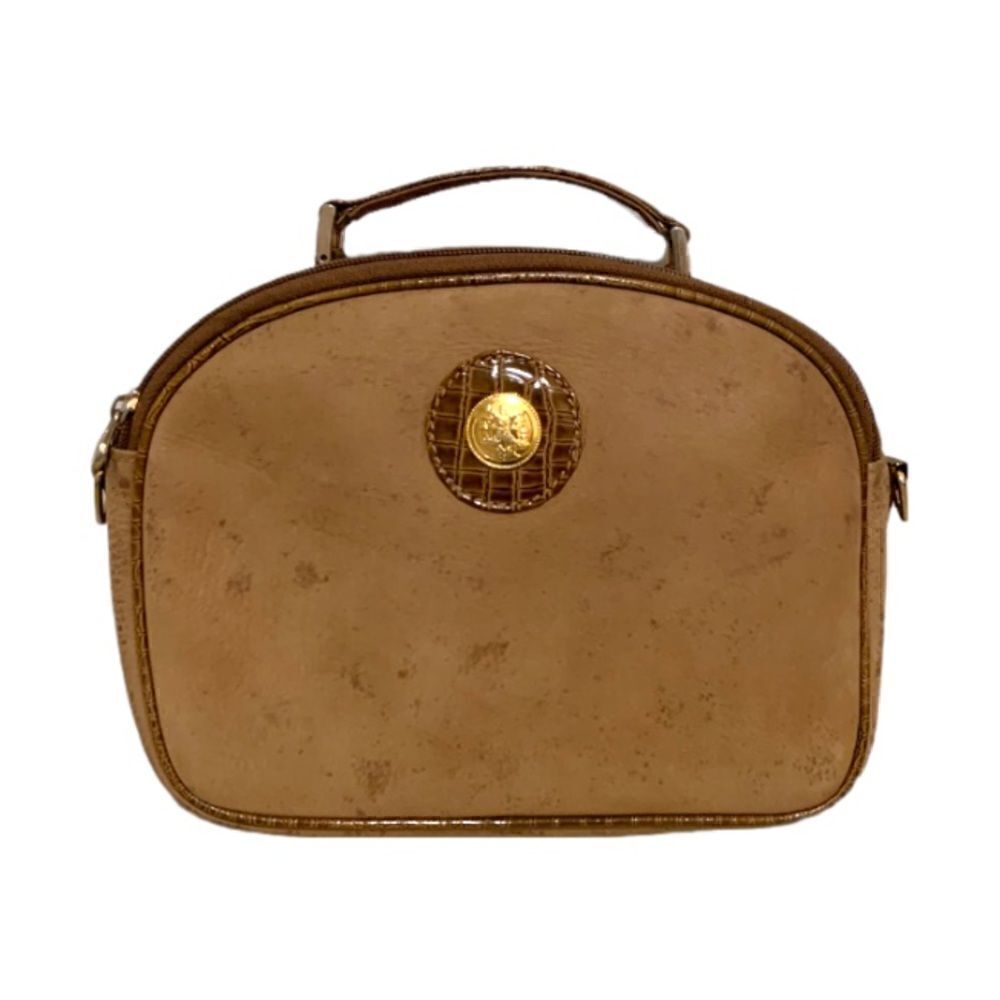 Fendi Janus Head Suede & Crocodile Leather Bag